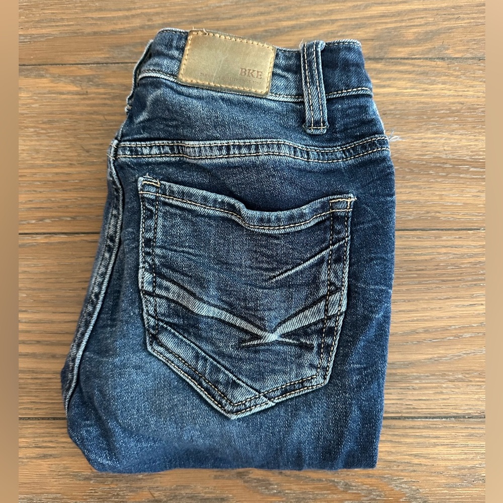 BKE Stella Mid-Rise Ankle Jeans - Dark Blue Size 24